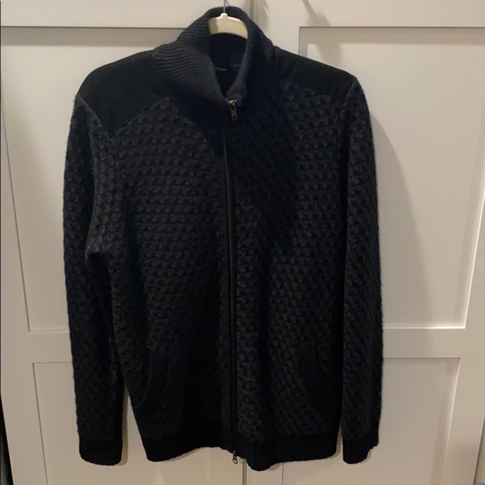 Autumn Cashmere men’s black/grey cashmere sweater